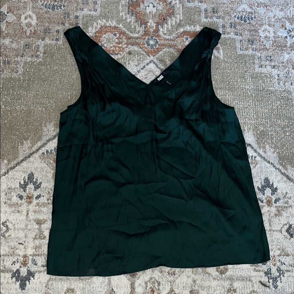 Paige- Forest Green top - V Neck Tank